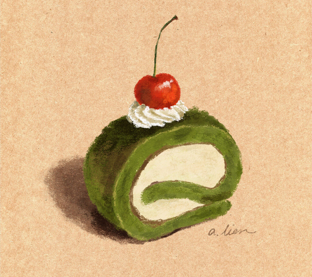 Procreate 油性粉彩筆刷 抹茶蛋糕